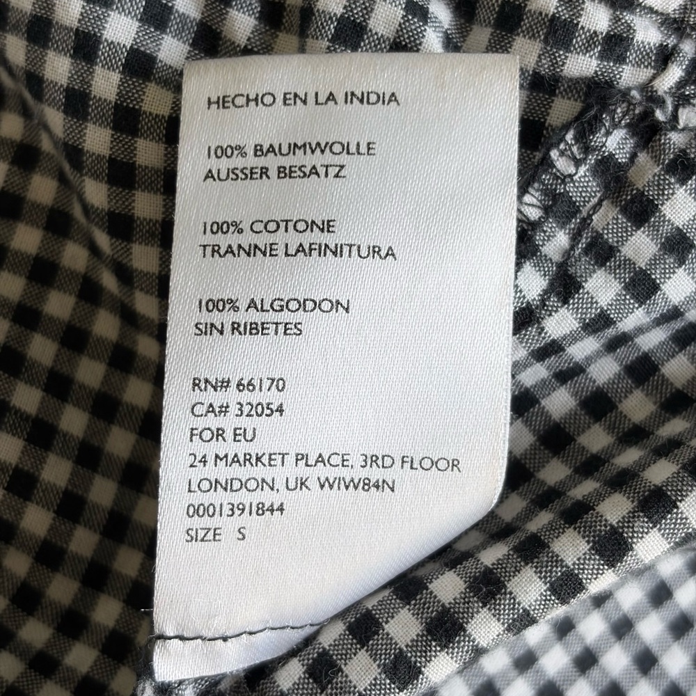 BDG / Cooperative Emilia Black and White Gingham Button-Front Midi Dress - Picture 7 of 9